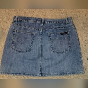 NWOT Calvin Klein Blue Denim Skirt LARGE 12-14 WOMENS
